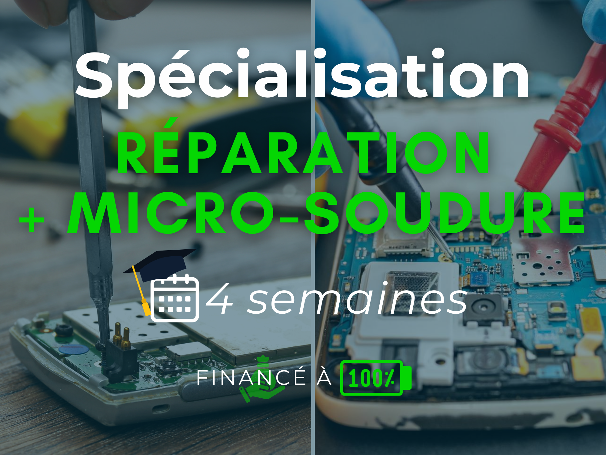Réparation + Micro-soudure 4 semaines